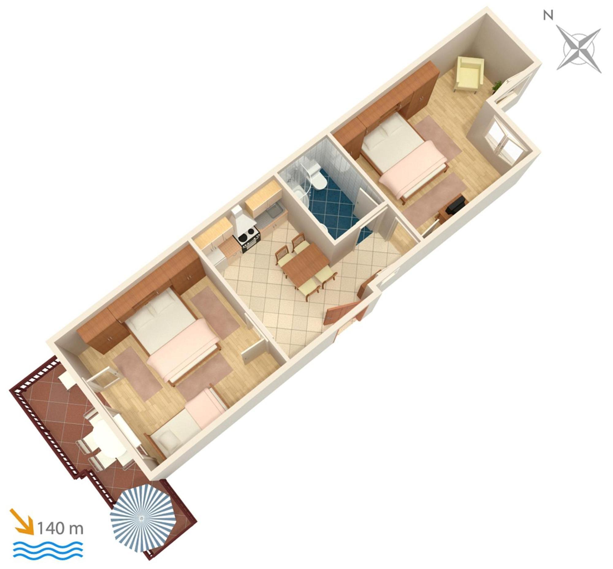 Apartments And Rooms By The Sea Brela, Makarska - 2752 Luaran gambar