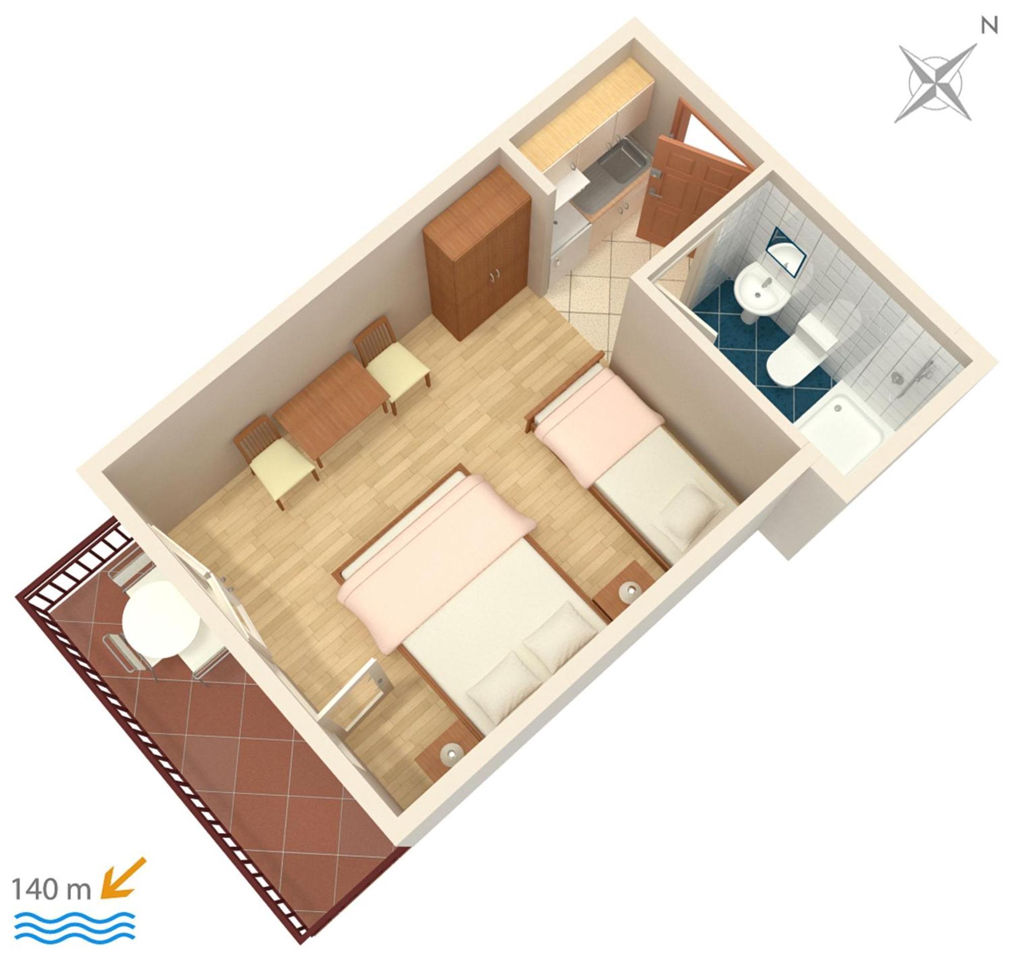 Apartments And Rooms By The Sea Brela, Makarska - 2752 Luaran gambar